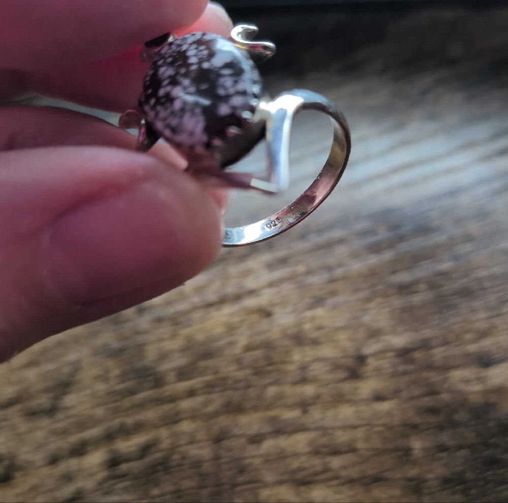 Silver Wild Horse Jasper Stone Ring - Picture 9 of 14